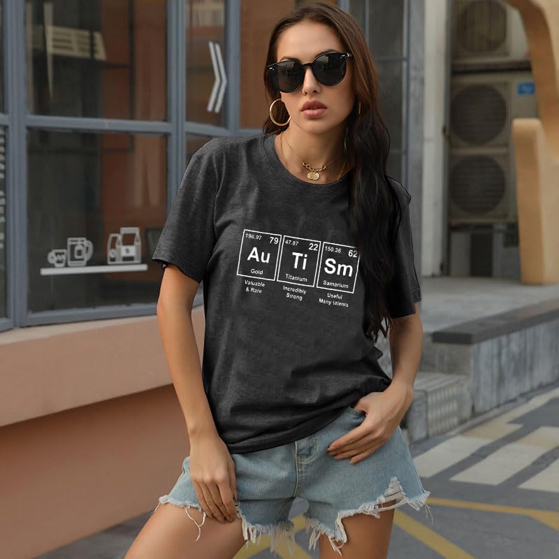 Autism Awareness Shirt Women: Inspirational Tshirts Special Educational T-Shirt Mental Health Tee Autistic Funny Graphic Tops