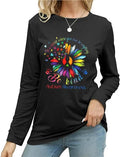 Autism Awareness Shirt for Women Long Sleeve Accept Understand Love Be Kind Graphic Shirt Autism Month Tops