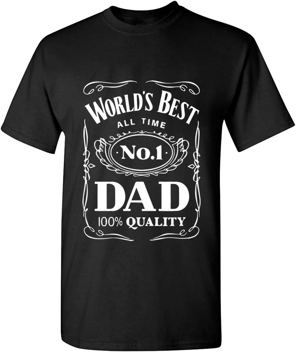 CGVEKV World´s Best No. 1 Dad Daddy Father Day giftsT-Shirt Black