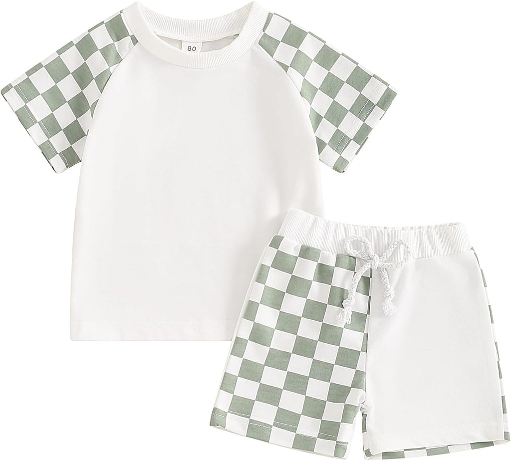 BemeyourBBs Toddler Baby Boy Summer Clothes Funny Letter T Shirt Elastic Waist Pockets Shorts Set 2 Piece Outfit