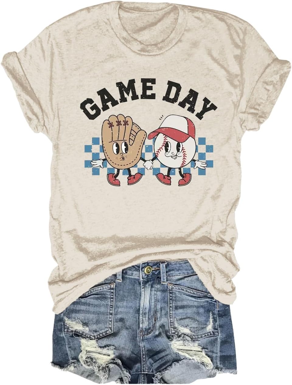 Women's Baseball Game Day T-Shirt Casual Short Sleeve Family Sports Mother's Day Mom Graphic Tees Tops