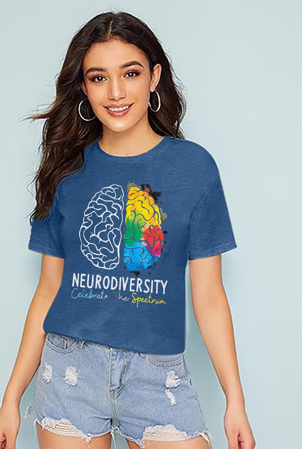 LUKYCILD Autism Awareness Shirt Women: Special Education Teacher Shirts - Neurodiversity Short Sleeve Tee Shirt