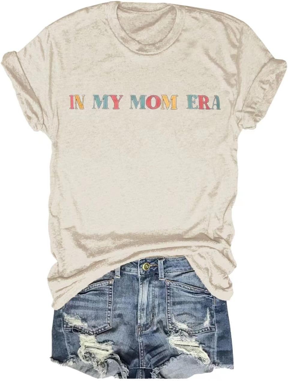 T-Shirt for Mama Women's Mom Life Graphic Tees Casual Cute Mother's Day Tops for Mommy