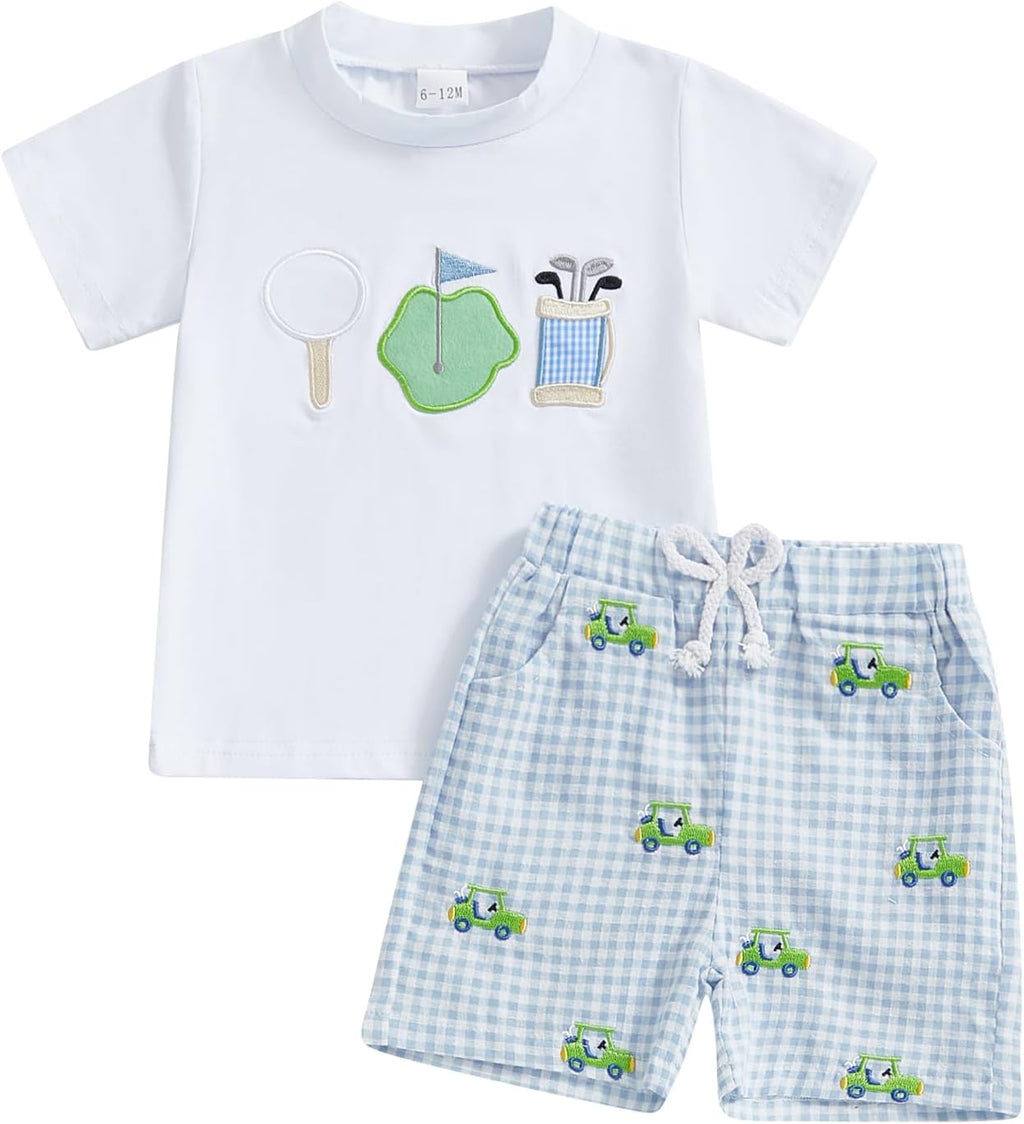 BemeyourBBs Toddler Baby Boy Summer Clothes Funny Letter T Shirt Elastic Waist Pockets Shorts Set 2 Piece Outfit
