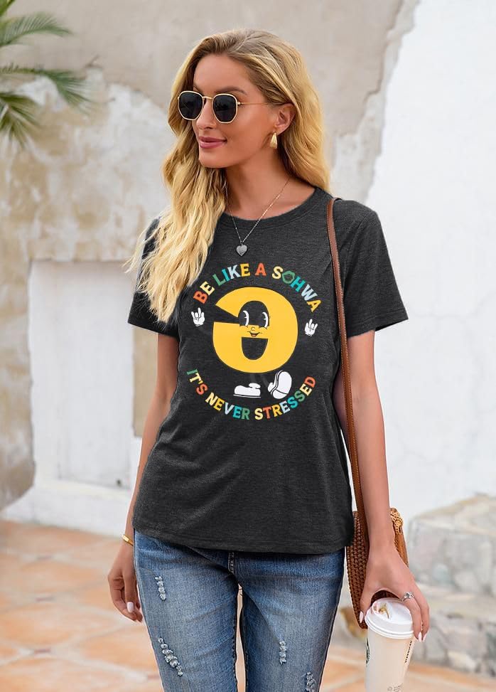 Autism Awareness Shirt Women Be Like A Schwa It's Never Stressed Shirts Speech Therapy Pathologist Tee Dyslexia Teacher Tops