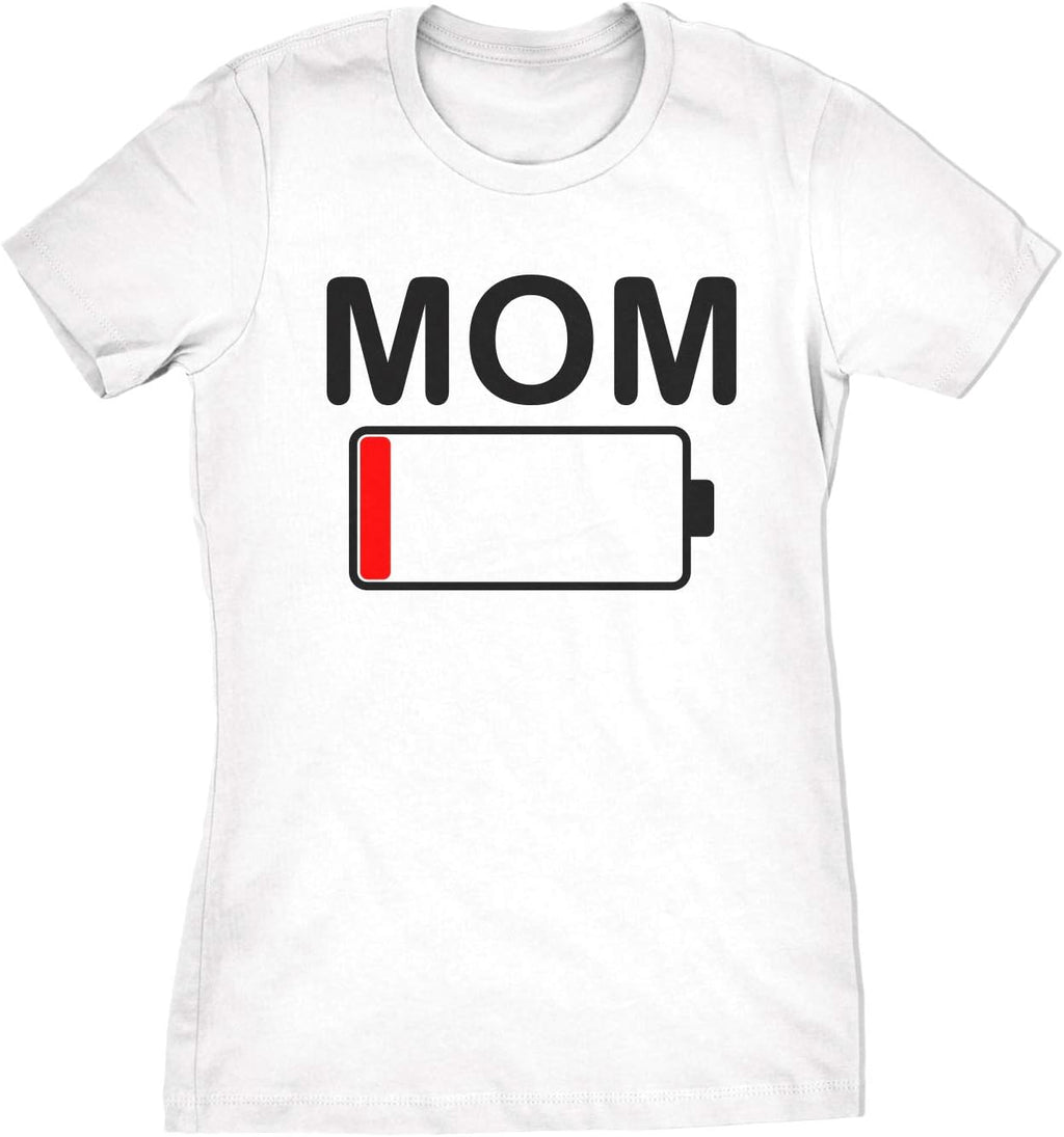 Womens Mom Battery Low Funny Sarcastic Graphic Tired Parenting Mother T Shirt Mother Shirt