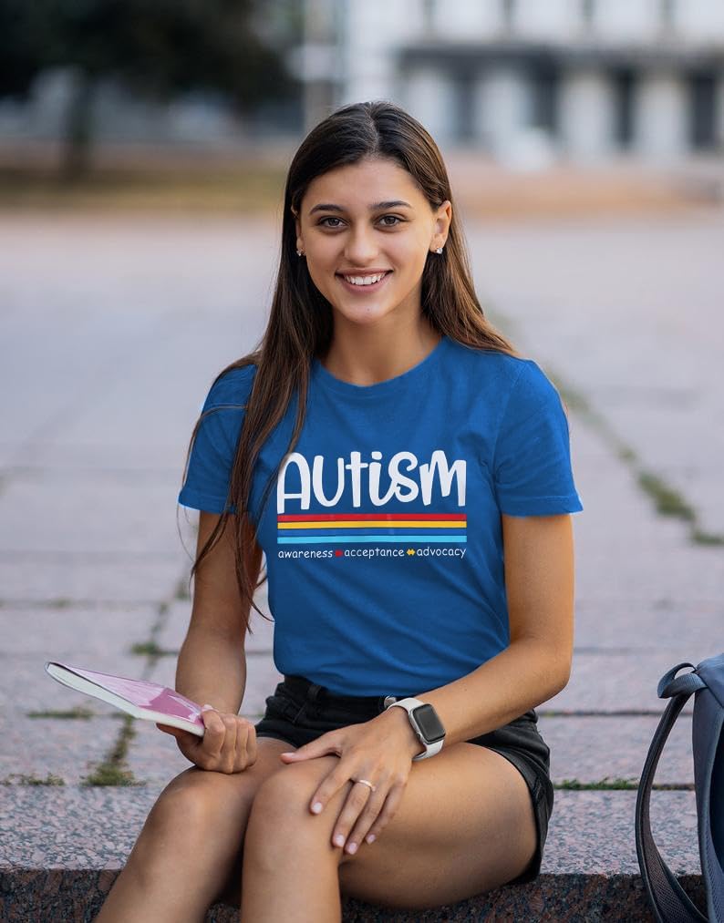 Autism Aawareness Shirt Women Autism Acceptance Shirts Mental Health Tees Casual Inspirational Short Sleeve Tee Tops