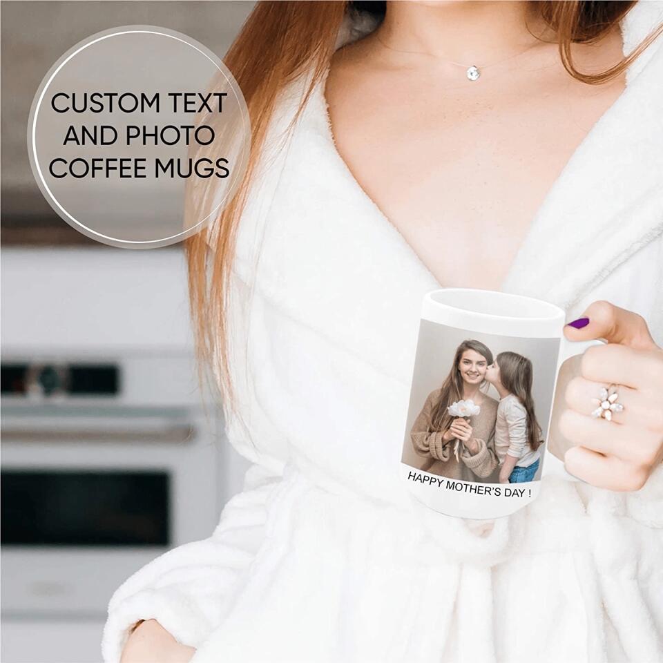 Personalized Coffee Mug - Add pictures or logos or text to our Custom Mugs for Music Lover Friends Sister