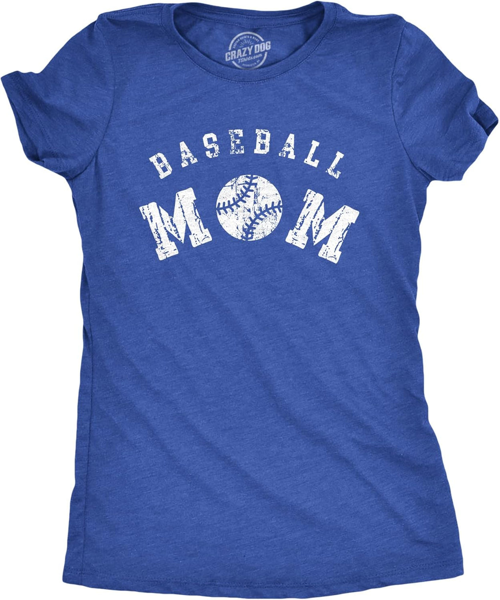 Crazy Dog Womens Funny Mom T Shirts Novelty Sports and Sarcastic Motherhood Tees for Amazing Moms Mother Shirt