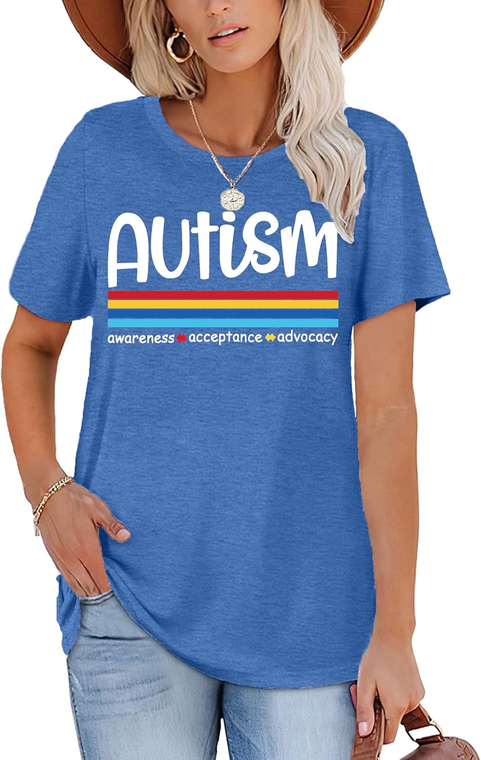 Autism Awareness Shirt Womens Autism Acceptance Shirt Be Kind Inspirational Shirt Autism Support Gift Tee Tops
