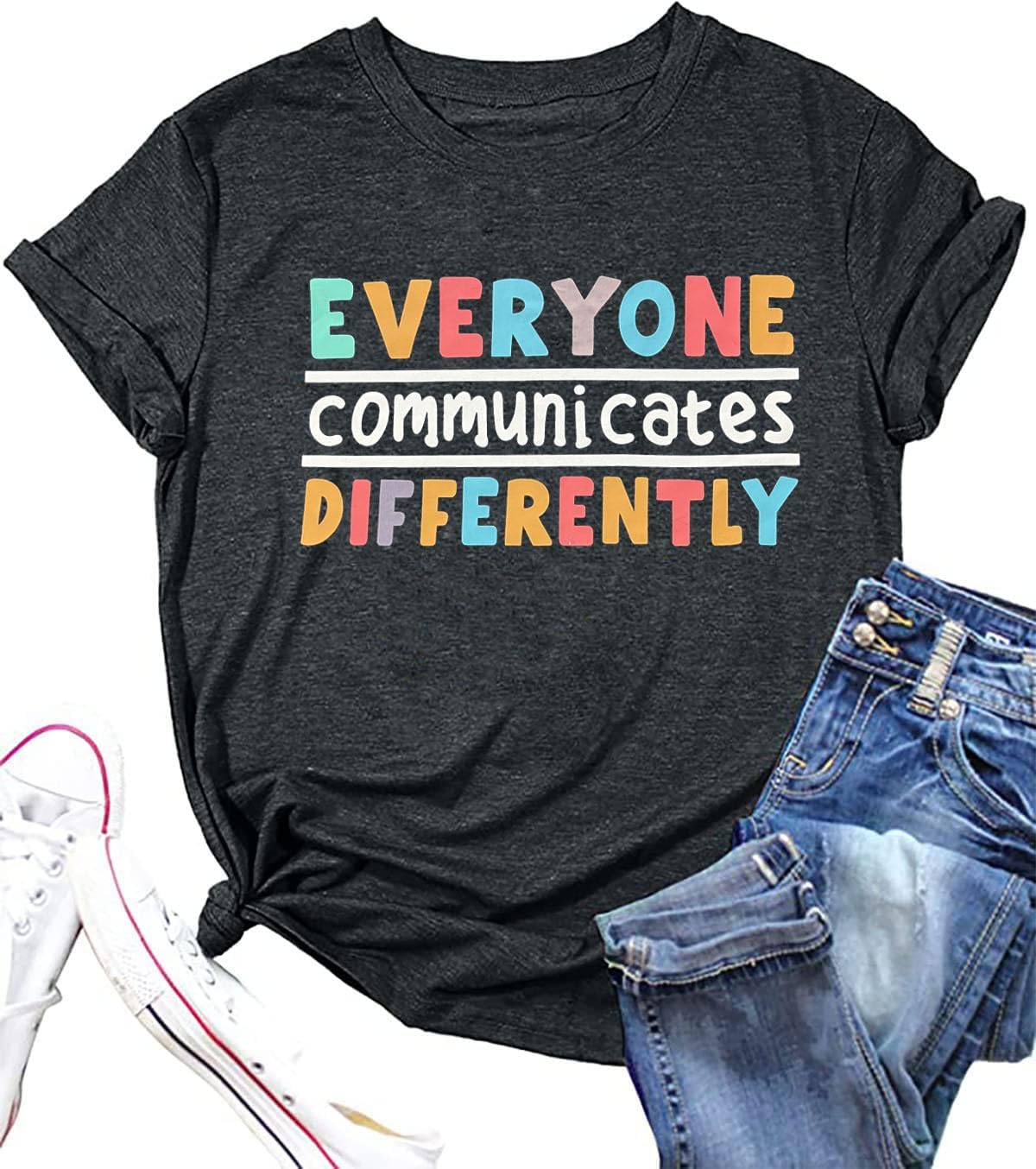 Women Be Kind Autism Awareness Shirt Inspirational Teacher Tshirt in a Wolrl Where You Can Be Anything Kindnessed Graphic Top