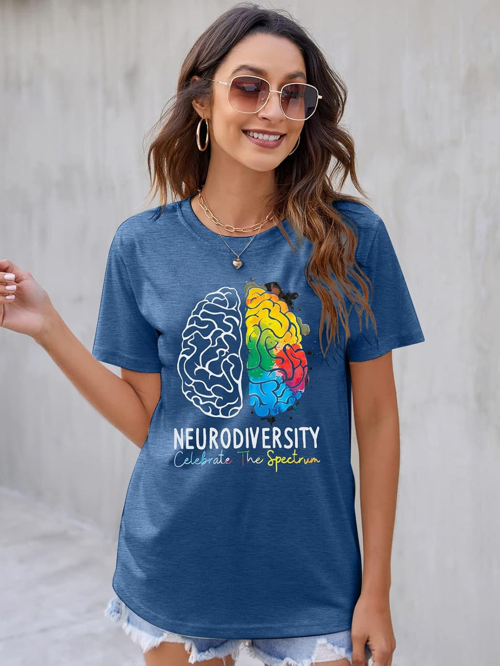 LUKYCILD Autism Awareness Shirt Women: Special Education Teacher Shirts - Neurodiversity Short Sleeve Tee Shirt