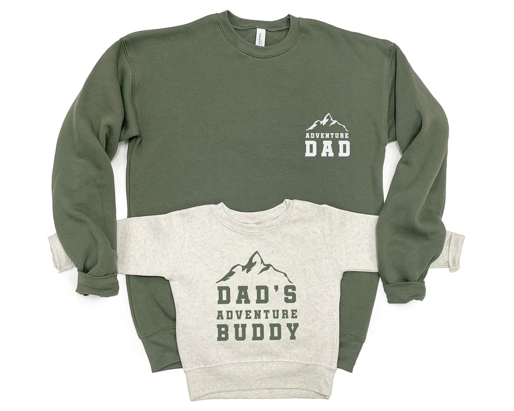 First Father's Day Gift, Adventure Dad & Dad's Adventure Buddy, Father and Son Sweatshirts, Dad Son Gift, Camping Sweaters, Father's Day gift, New Dad Gift, Family Matching Shirt,Daddy and Me Shirts