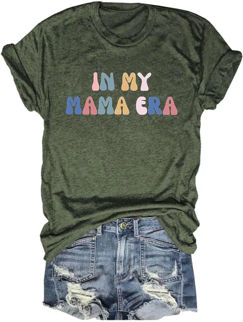 T-Shirt for Mama Women's Mom Life Graphic Tees Casual Cute Mother's Day Tops for Mommy