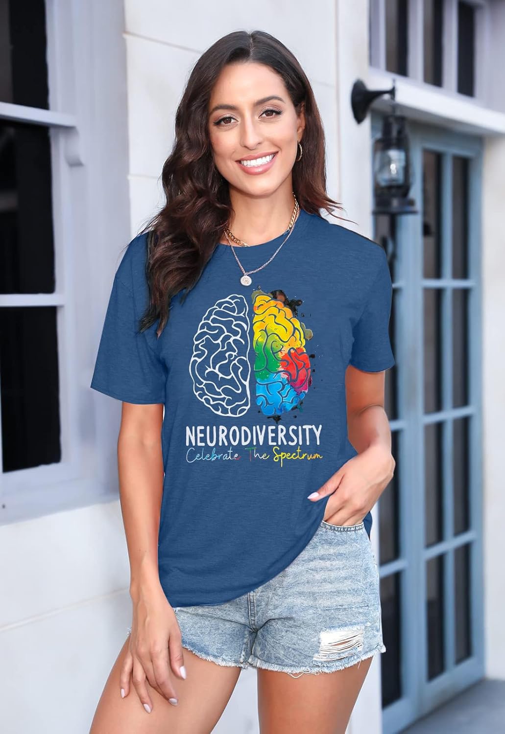 LUKYCILD Autism Awareness Shirt Women: Special Education Teacher Shirts - Neurodiversity Short Sleeve Tee Shirt
