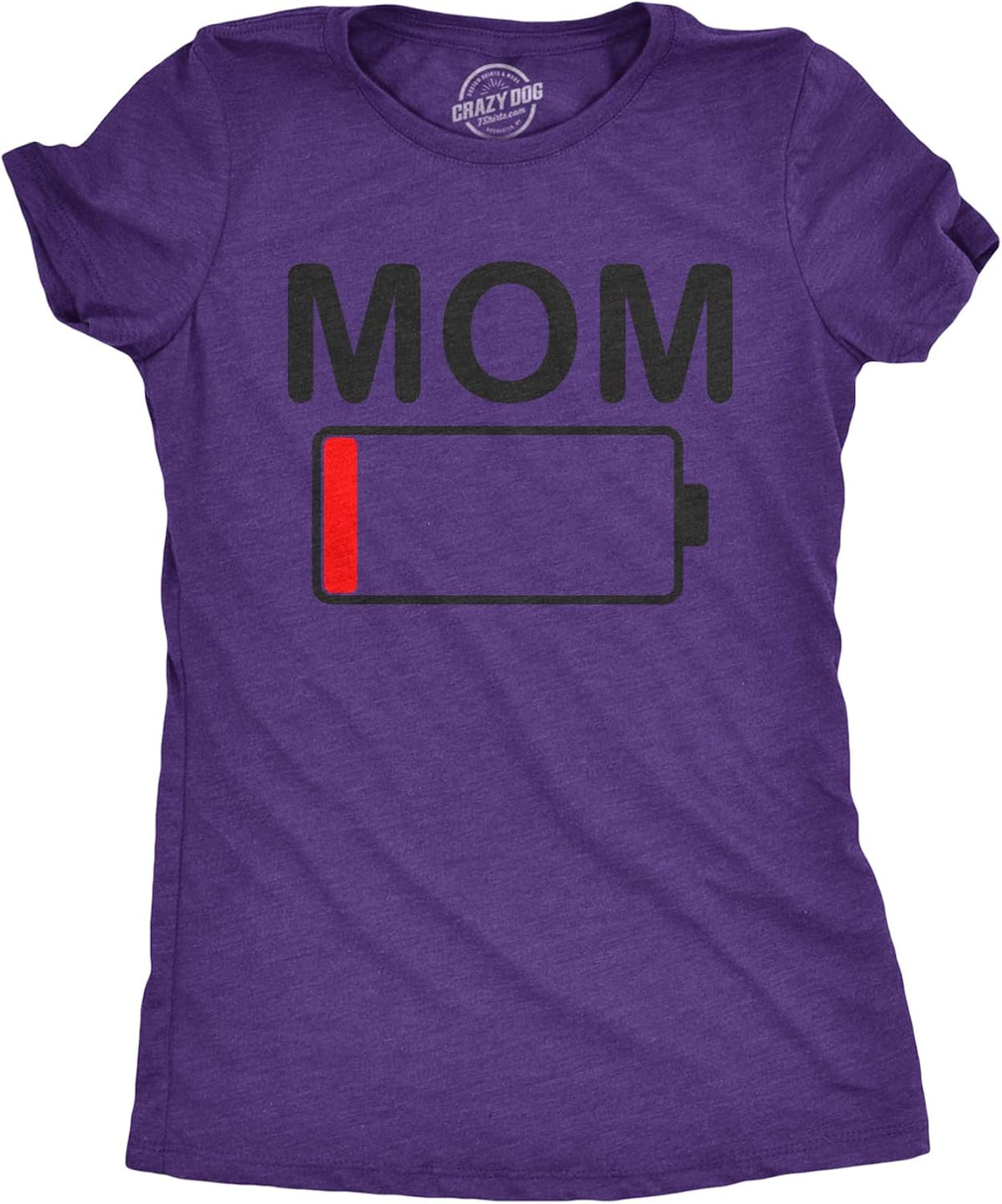 Womens Mom Battery Low Funny Sarcastic Graphic Tired Parenting Mother T Shirt Mother Shirt