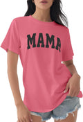 GGOV Mama Shirt Mom Letter Print Tops Mother's Day Shirts Gift Casual Tee Loose Fit Short Sleeve T Shirts