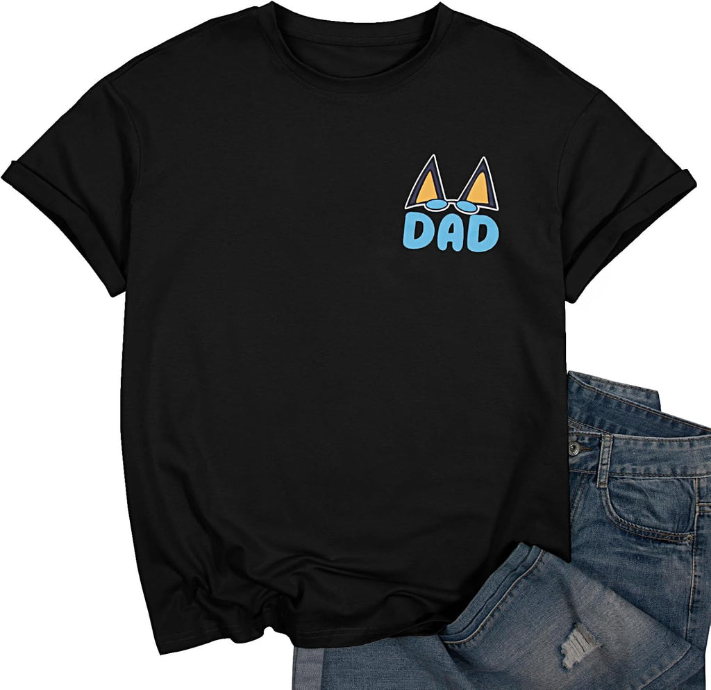 Dad Shirt Men Cool Dad Club T-Shirts Father's Day Tops Dad Birthday Gift Tees Dad Life Clothes