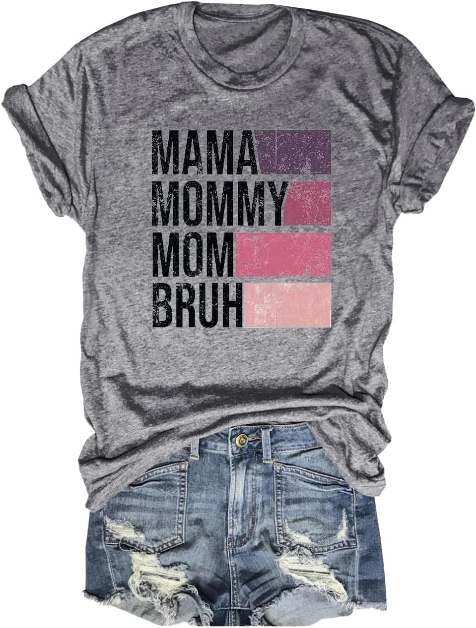 T-Shirt for Mama Women's Mom Life Graphic Tees Casual Cute Mother's Day Tops for Mommy