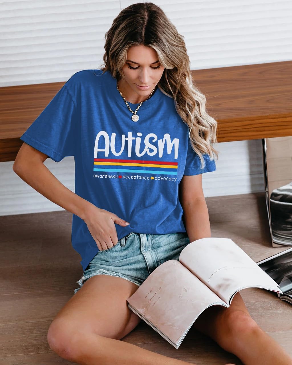 Autism Aawareness Shirt Women Autism Acceptance Shirts Mental Health Tees Casual Inspirational Short Sleeve Tee Tops