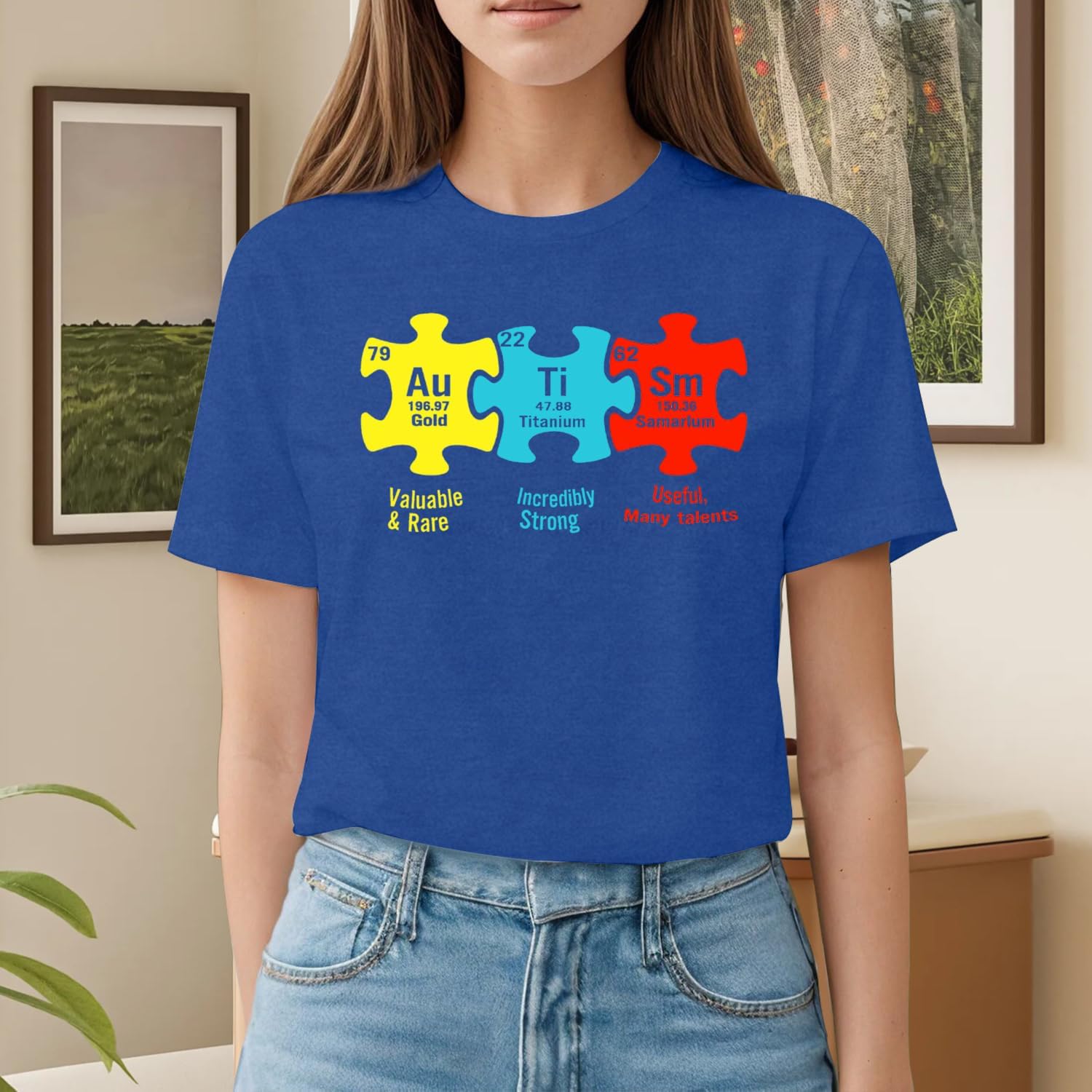 IFQ Autism Awareness Shirt for Women Autistic Support ASD T-Shirt Special Education Tee
