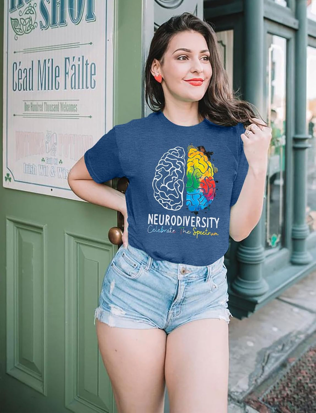 LUKYCILD Autism Awareness Shirt Women: Special Education Teacher Shirts - Neurodiversity Short Sleeve Tee Shirt