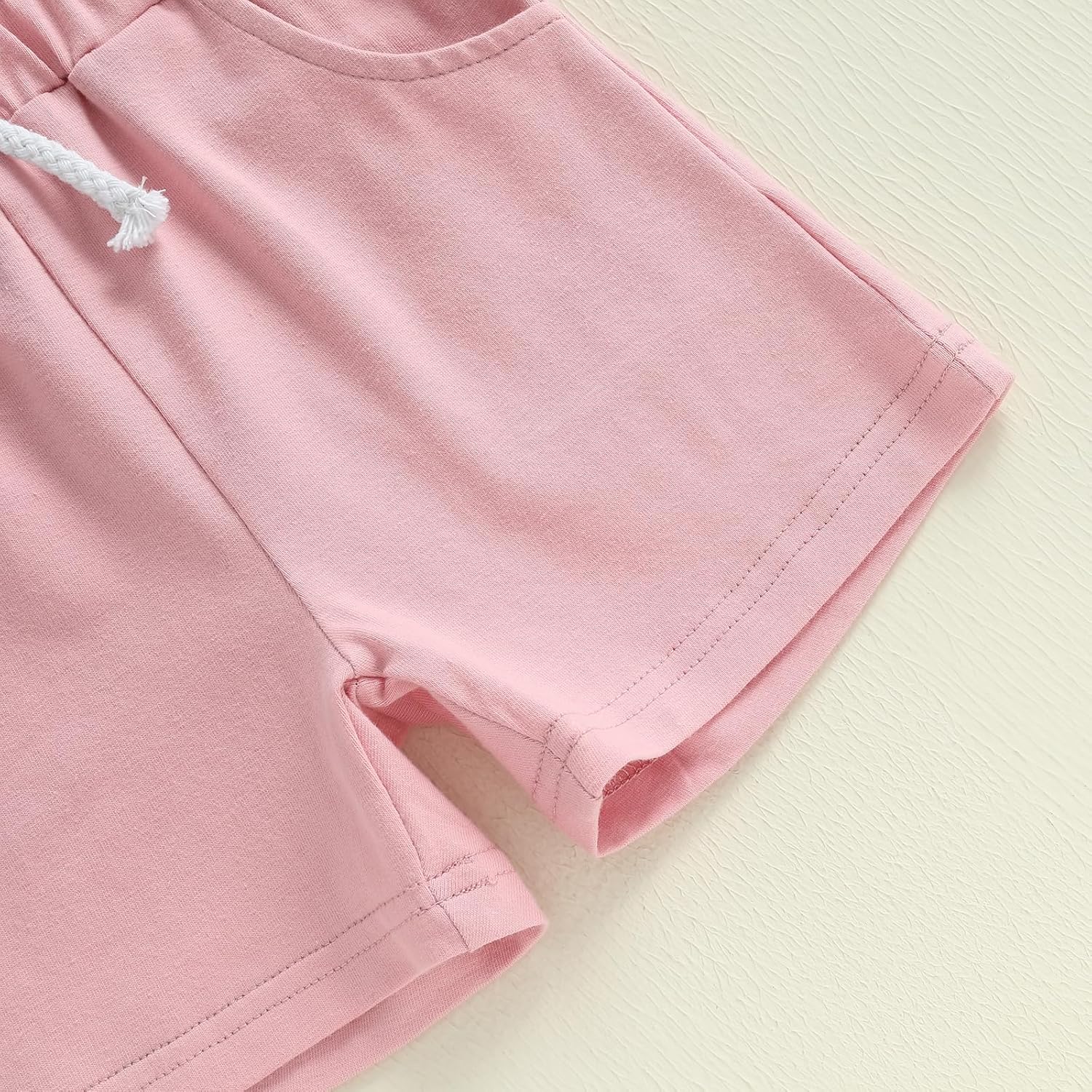 Meiweileya Toddler Baby Girl Summer Clothes Short Sleeve Funny Letters&Bow Tshirt Tops Solid Shorts Set Father's Day Outfit