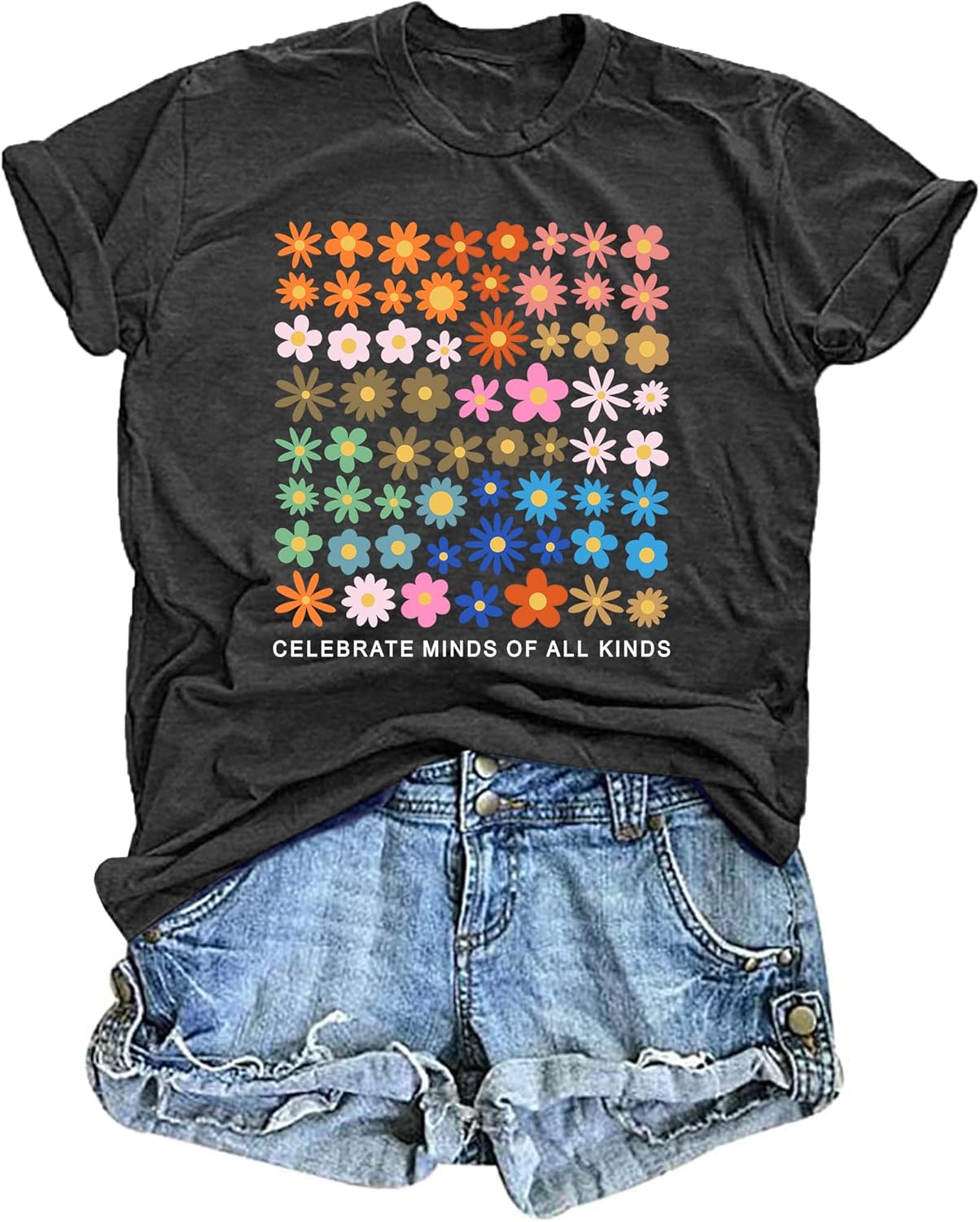 Autism Awareness Shirt Women Autism Support Tops Women Rainbow Mental Health Tshirt Special Education Tee