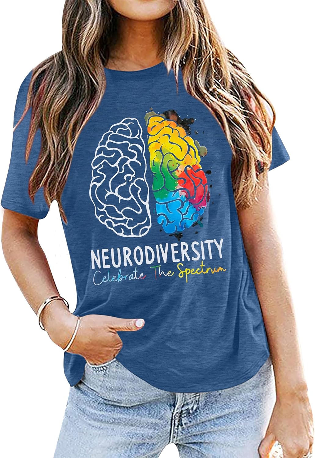 LUKYCILD Autism Awareness Shirt Women: Special Education Teacher Shirts - Neurodiversity Short Sleeve Tee Shirt