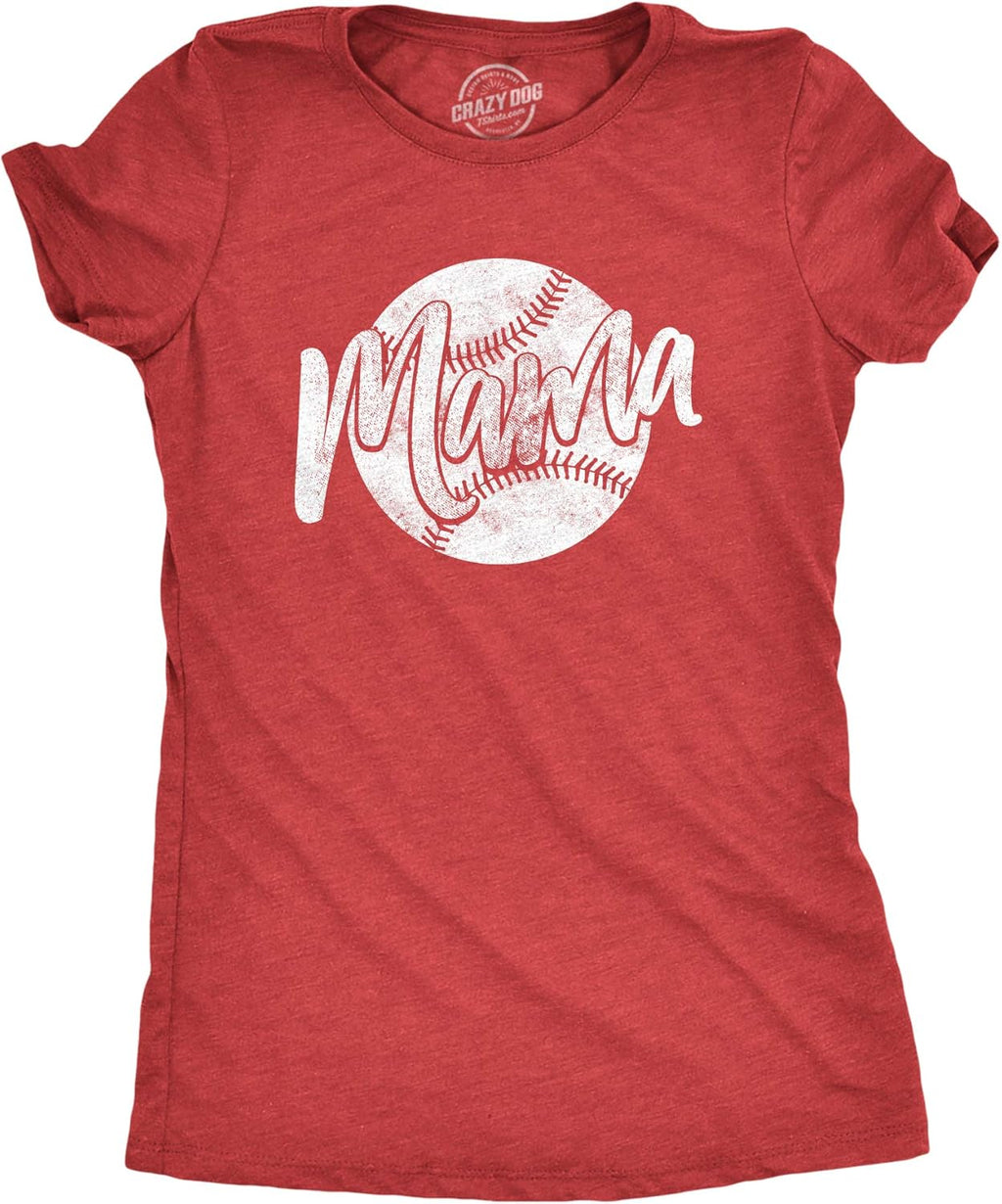 Crazy Dog Womens Funny Mom T Shirts Novelty Sports and Sarcastic Motherhood Tees for Amazing Moms Mother Shirt
