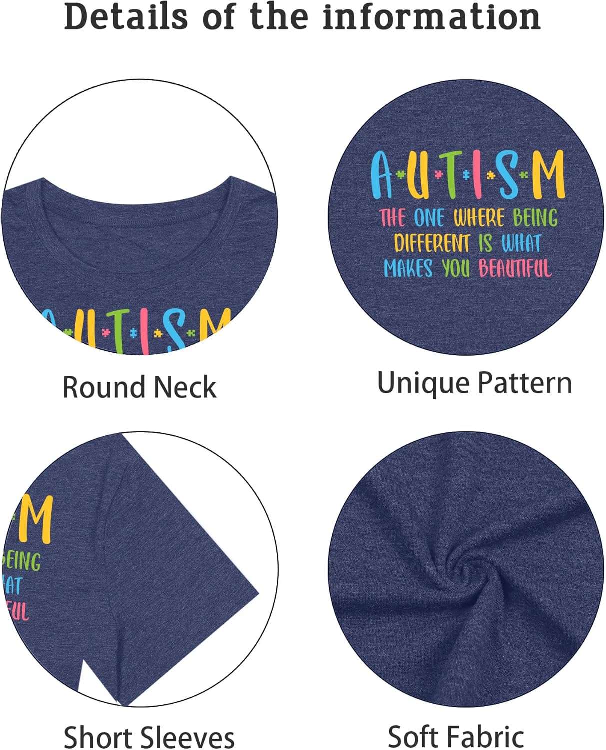 Autism Aawareness Shirt Women Autism Mama Tee Be Kind Autism Shirt Special Education Mental Graphic Top