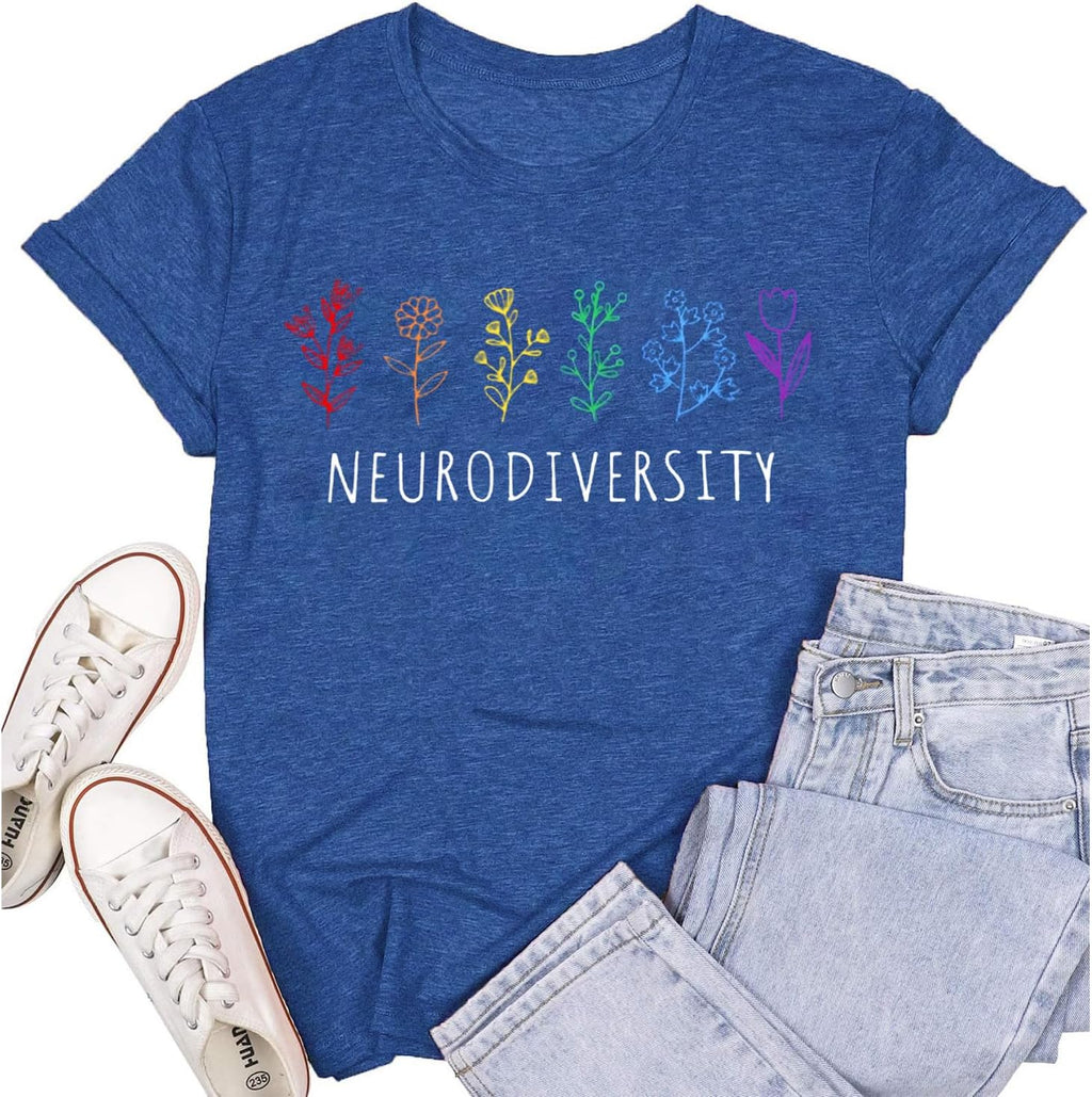 SUWATOIN Womens Autism Awareness Shirts Autistic Support T-Shirt Puzzle Piece Tee Tops