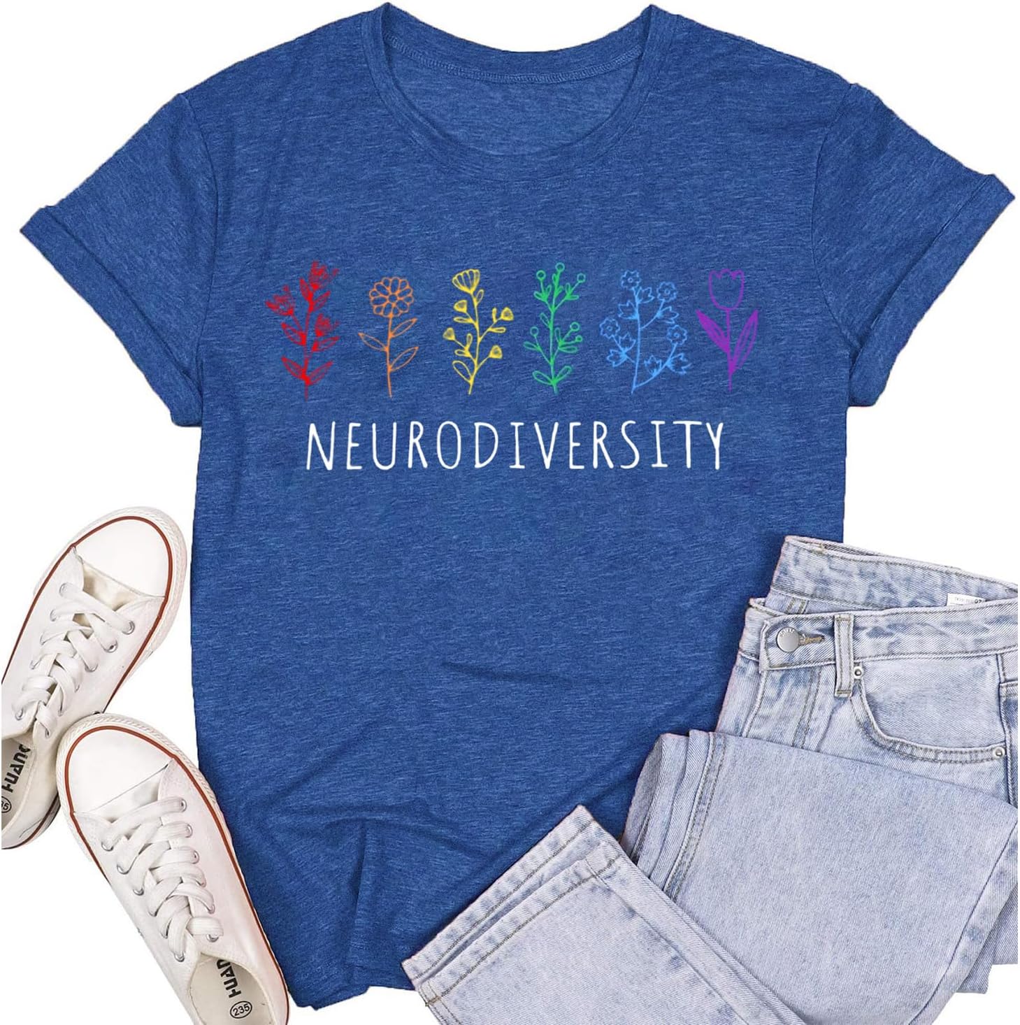 SUWATOIN Womens Autism Awareness Shirts Autistic Support T-Shirt Puzzle Piece Tee Tops