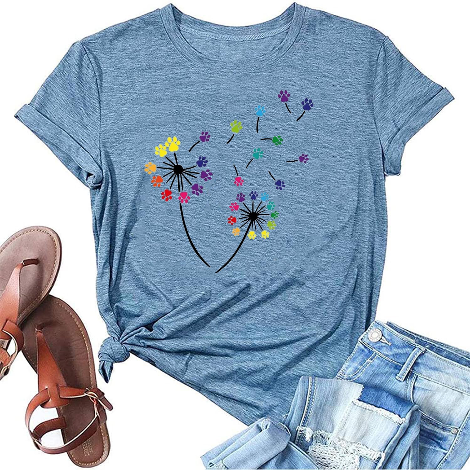 Bealatt Women's Sunflower Graphic Shirts Sunflower Pattern Print Tank Tops Casual Sleeveless Summer Tops Holiday Tee Shirt Mother Shirt