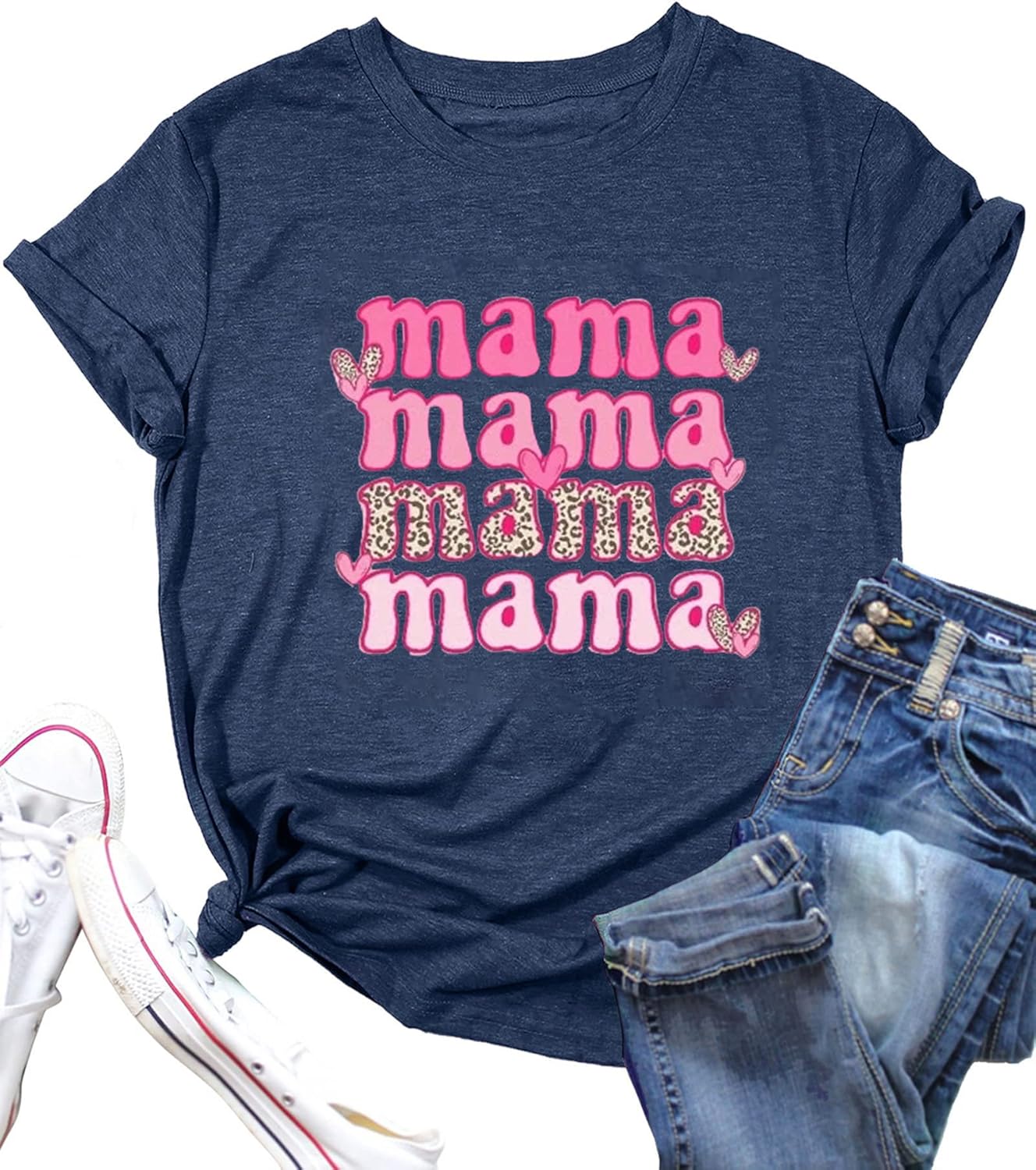 Mama Shirts for Women Mothers Day Mama Mommy Mom Bruh Graphic T Shirts Casual Tops Tee Gifts