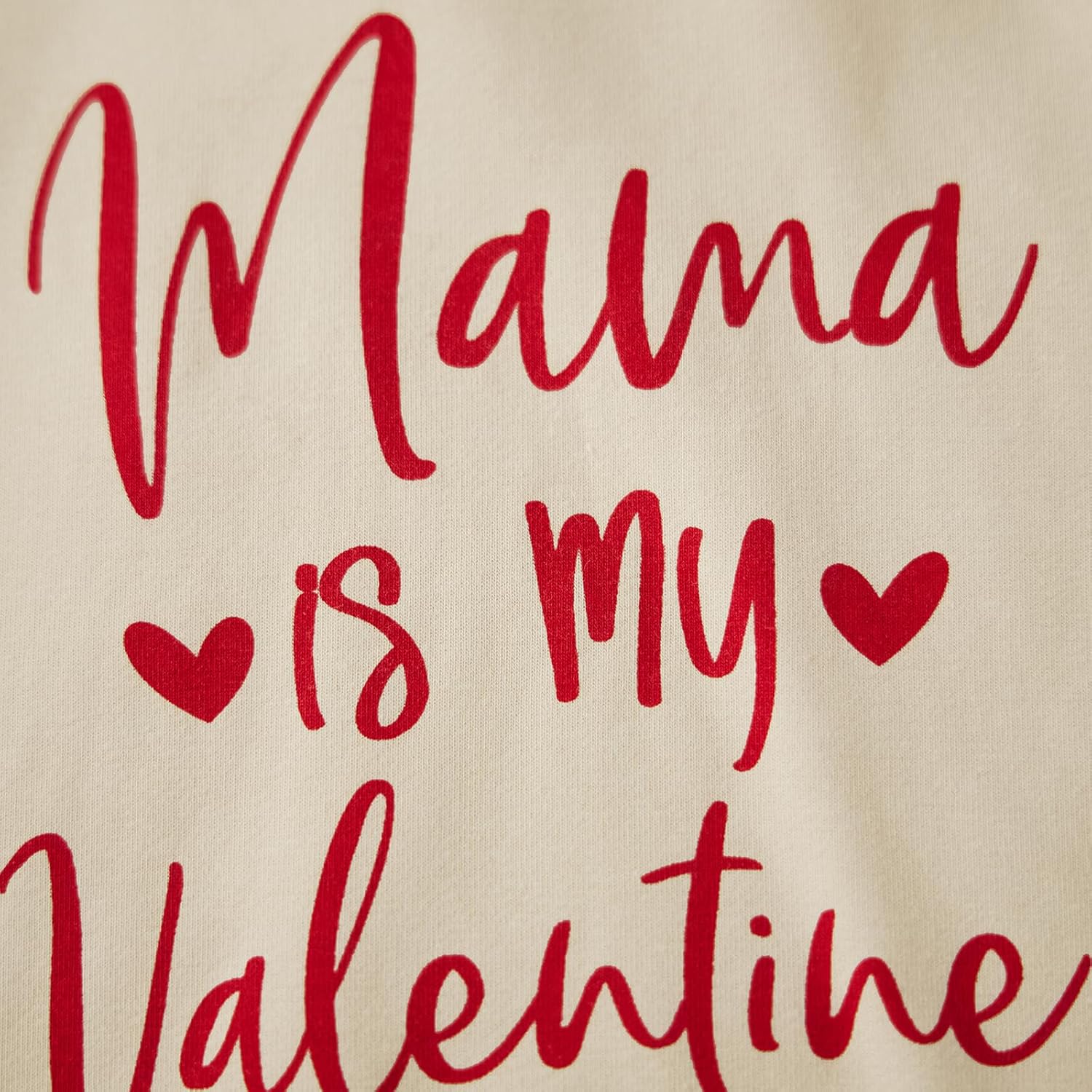 Karuedoo Mommy and Me Valentines Outfits Family Matching Shirts Letter Print Crewneck Long Sleeve Sweatshirt Pullover Top