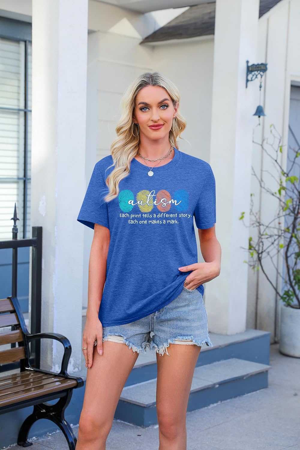 Autism Awareness Shirt Women Autism Acceptance Shirts Mental Health tee Casual Inspirational Short Sleeve Tops