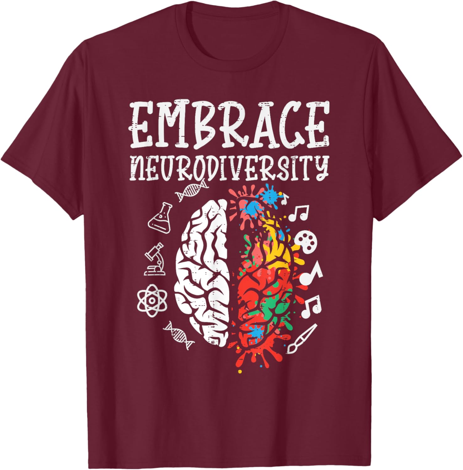 Embrace Neurodiversity Autism Awareness ASD Men Women Kids