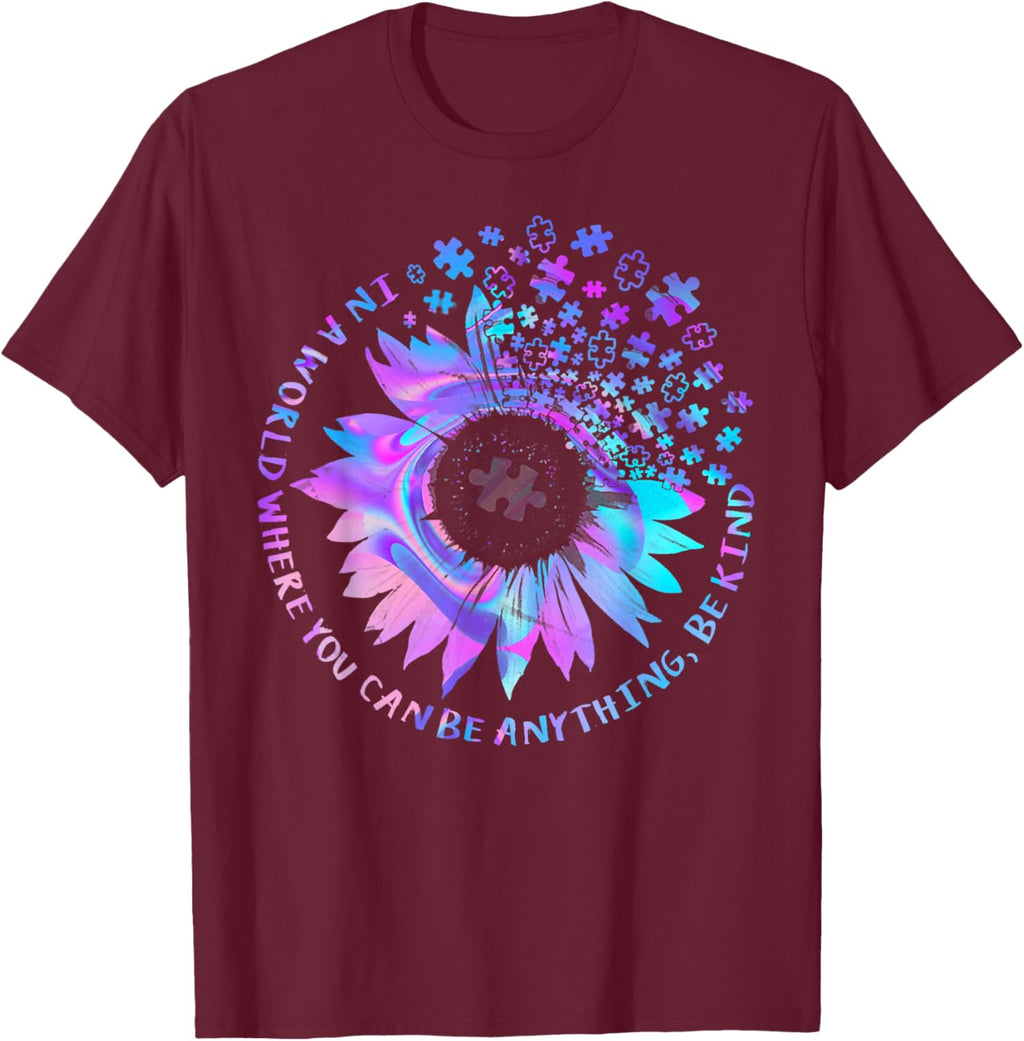 Be Kind Autism Awareness Kindness Sunflower Tie Dye Puzzle