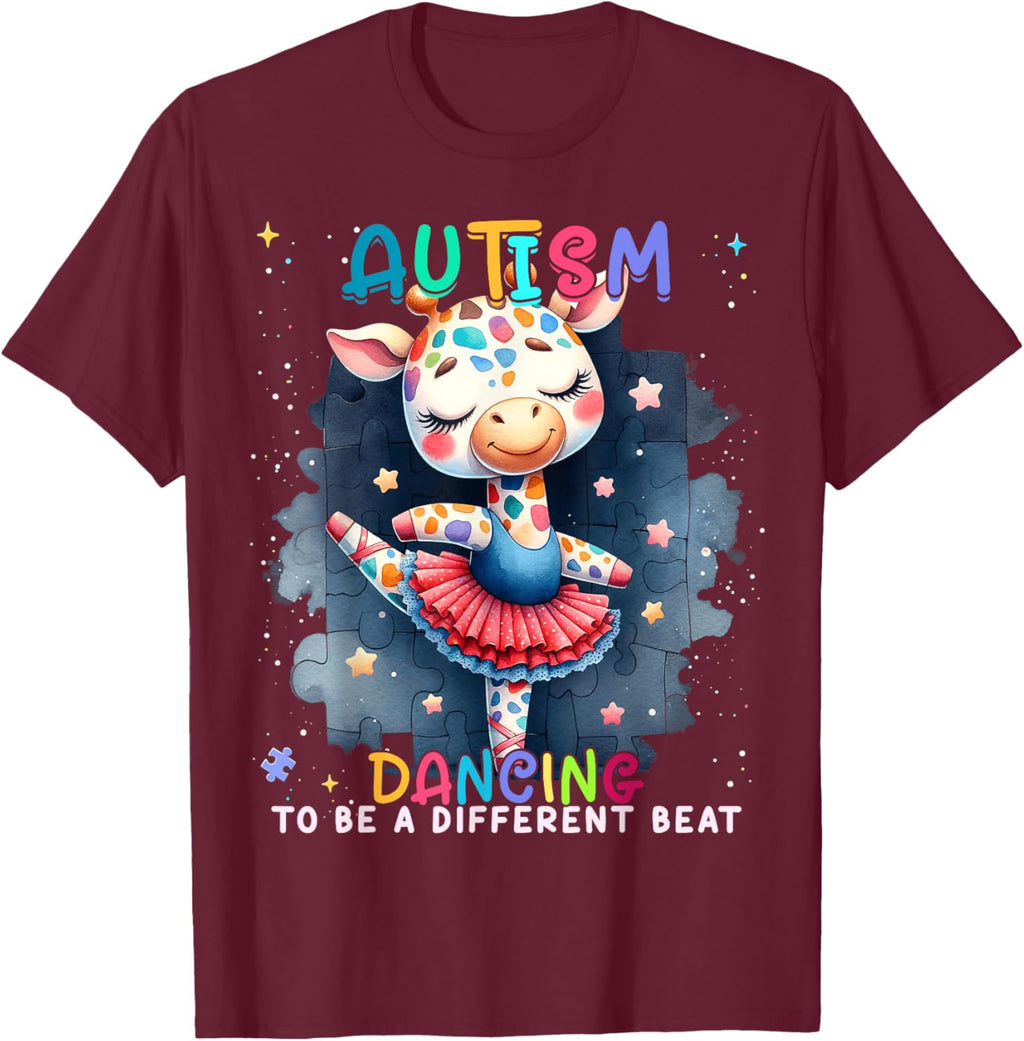 Autism Awareness Cute Unicorn Dancing To A Different Beat