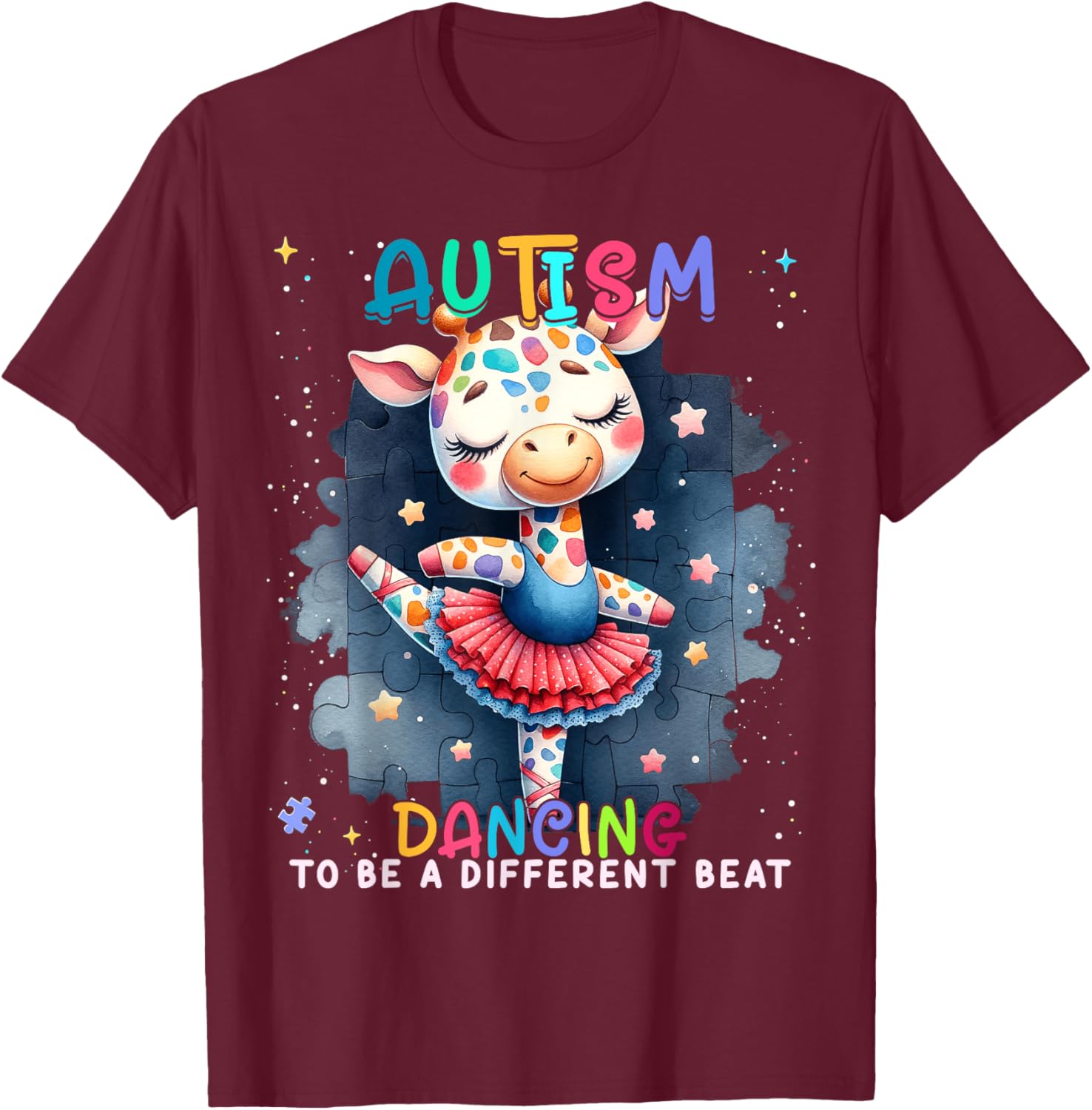 Autism Awareness Cute Unicorn Dancing To A Different Beat