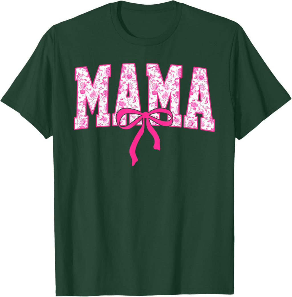Coquette Pink Chinoiserie Mama Floral Bow Mom Mothers Day