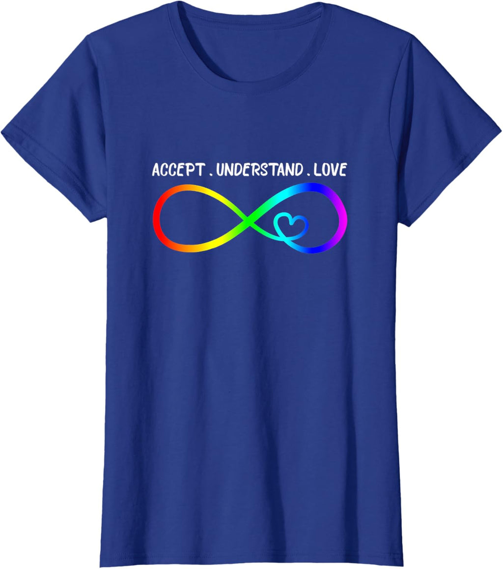Accept Understand Love Heart Infinity Autism Awareness