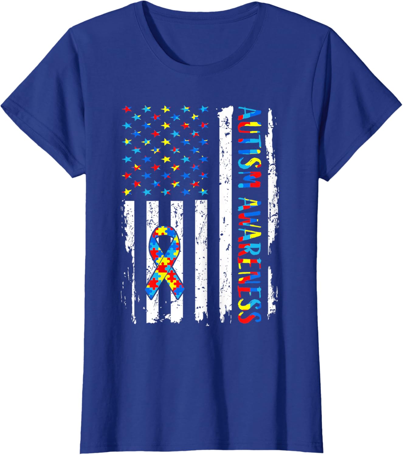 Autism Awareness Mom Dad USA flag Autistic Awareness Autism