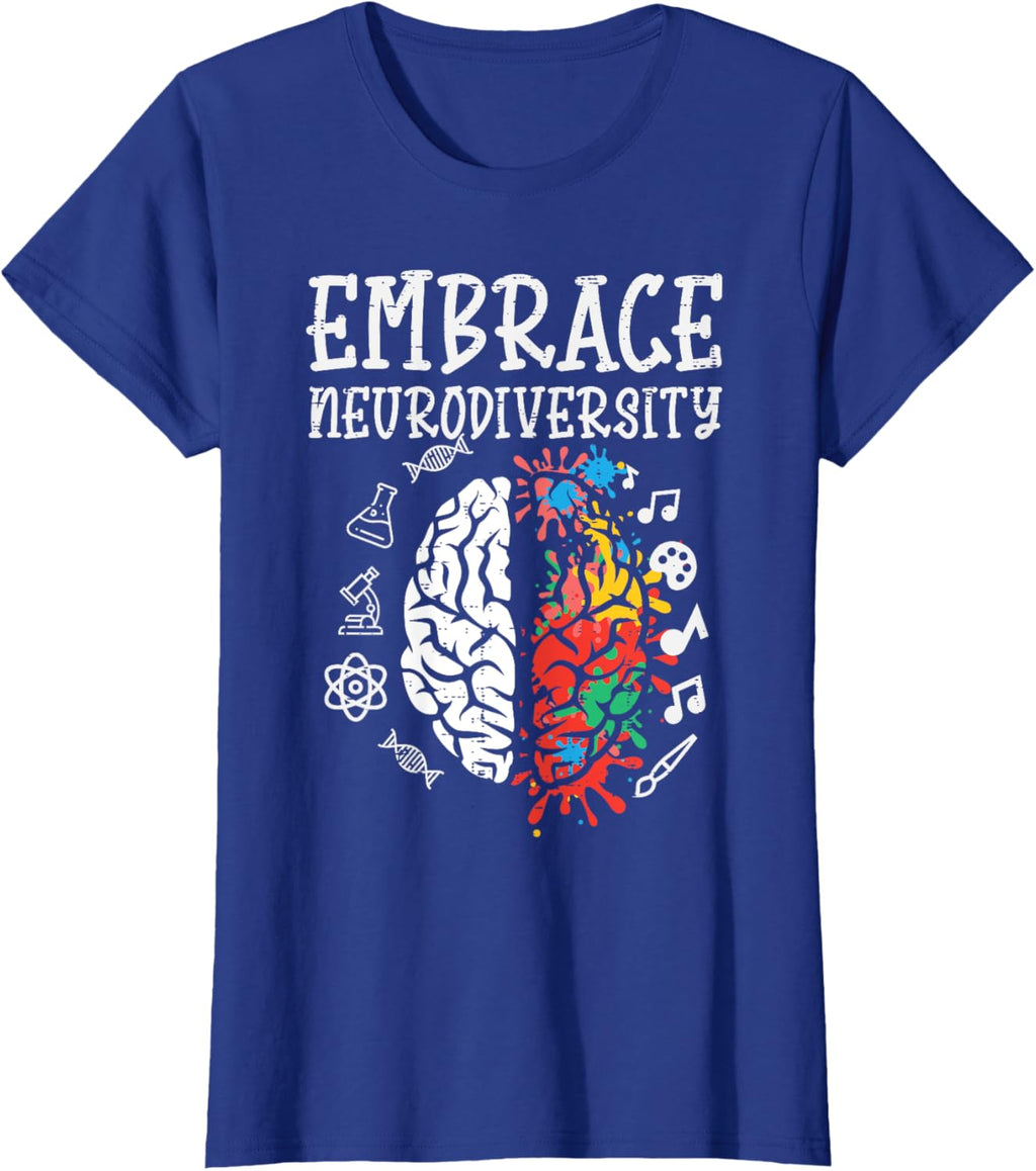 Embrace Neurodiversity Autism Awareness ASD Men Women Kids