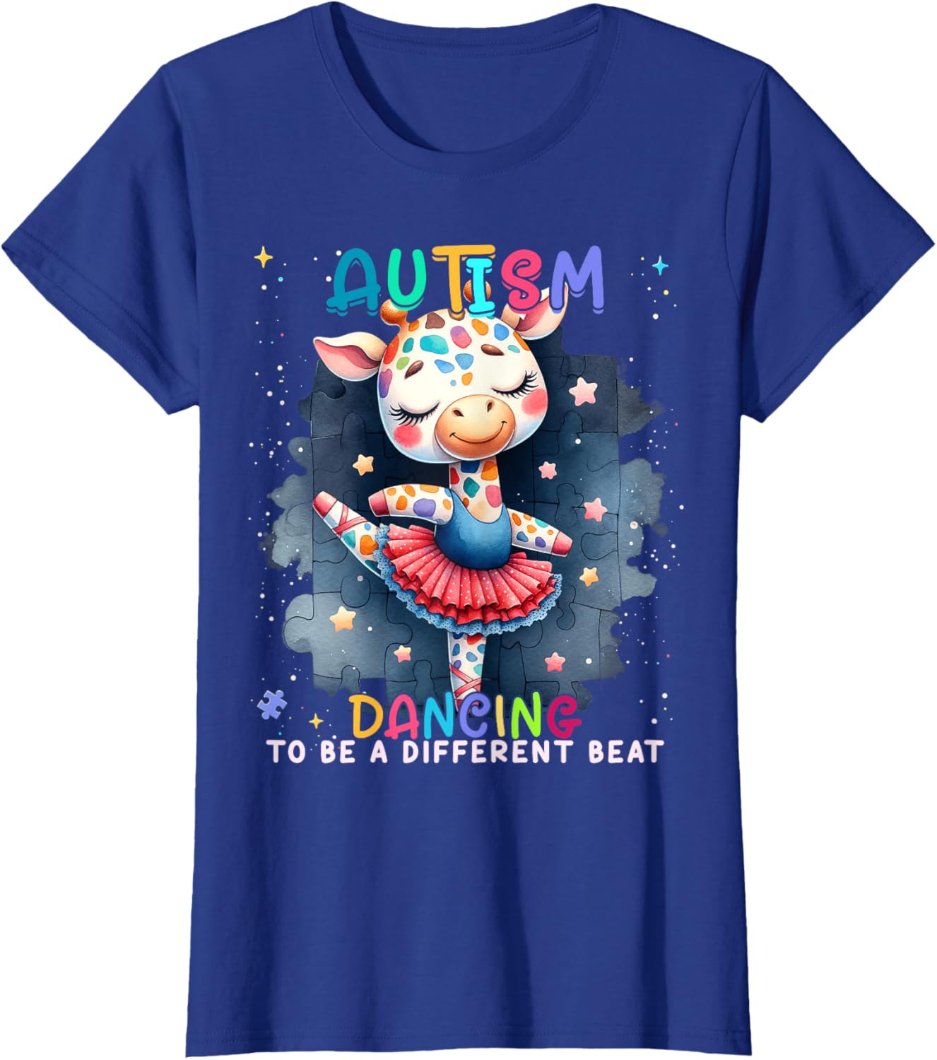 Autism Awareness Cute Unicorn Dancing To A Different Beat