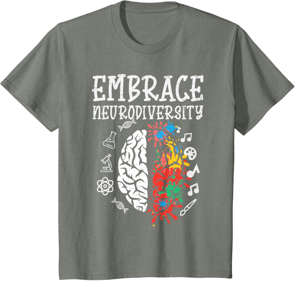 Embrace Neurodiversity Autism Awareness ASD Men Women Kids