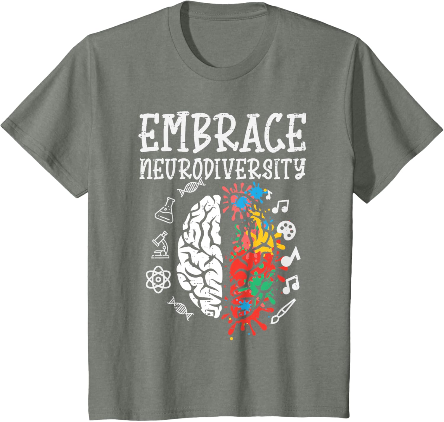 Embrace Neurodiversity Autism Awareness ASD Men Women Kids