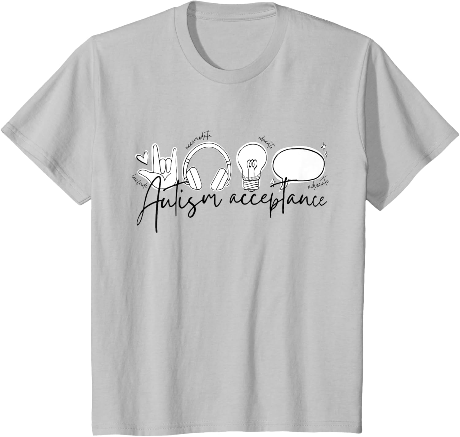 Autism Awareness Acceptance Shirt Support Mom Women Kid