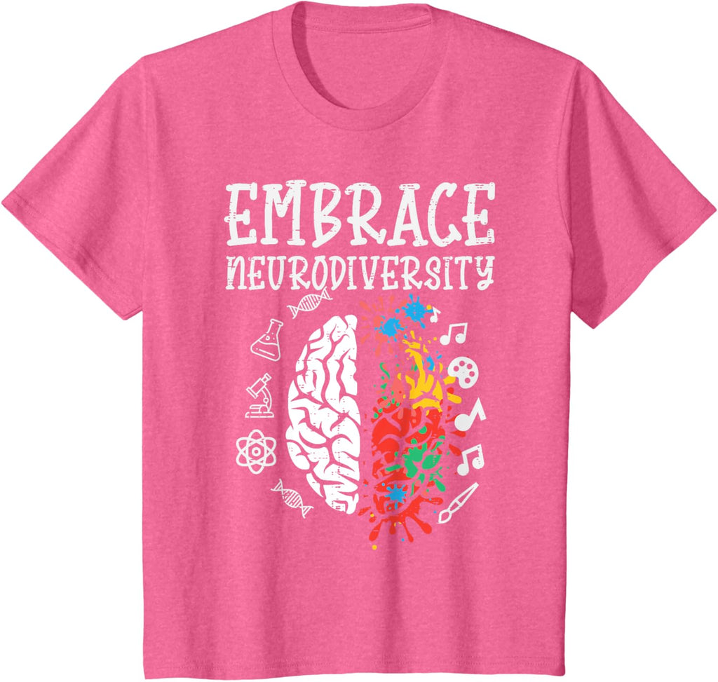 Embrace Neurodiversity Autism Awareness ASD Men Women Kids
